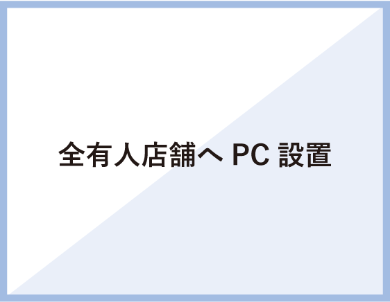 全有人店舗へPC設置