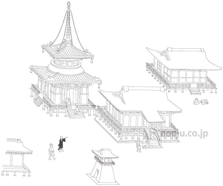 高野山金剛峯寺での一遍